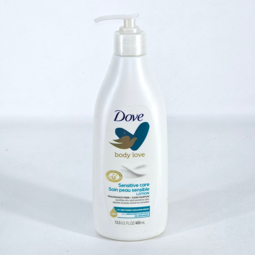 Dove Body Love Sensitive Care Softening Lotion Dry Skin Pump Fragrance Free NEW